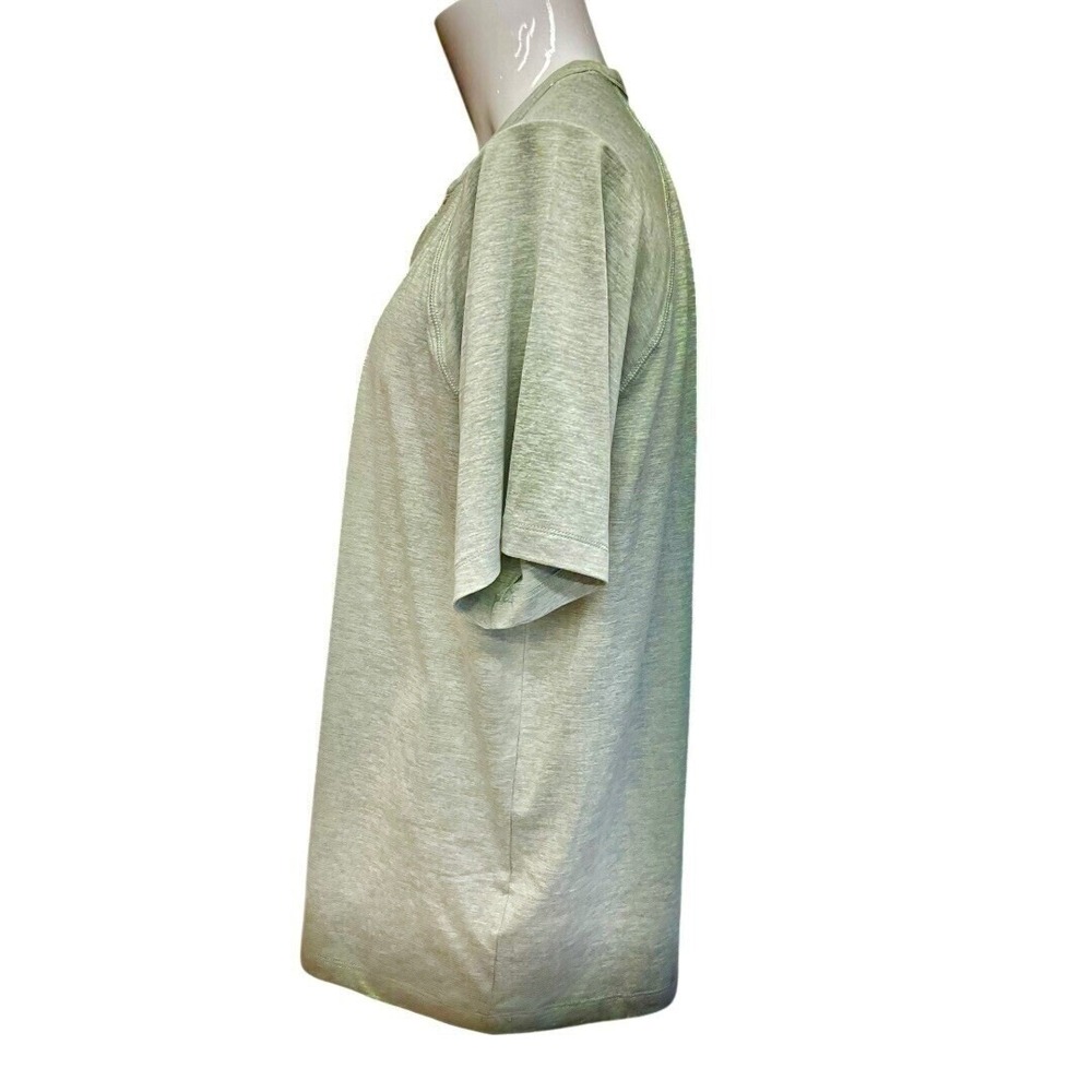 J. Crew Men's‎ Performance Henley T-Shirt Short Sleeve Green  Gray Size XL - Picture 4 of 11